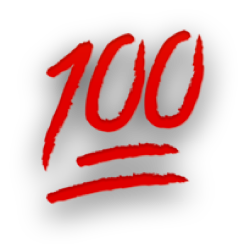 100 emoji.