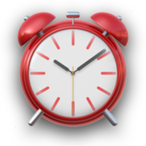 Red clock emoji.