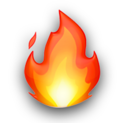 Flame emoji.