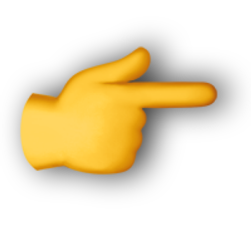 Hand pointing right.
