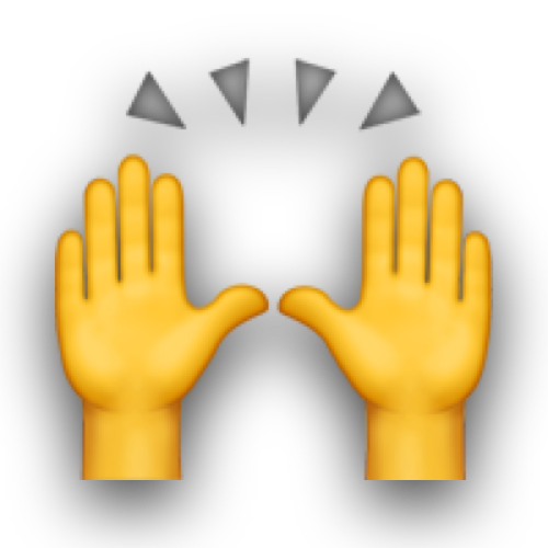 Hand doing a praise gesture.