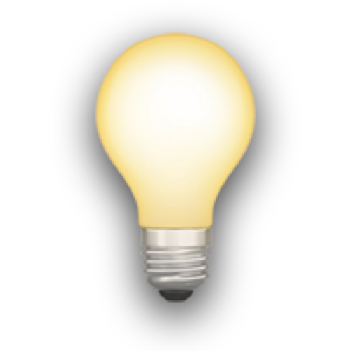 Lightbulb emoji.