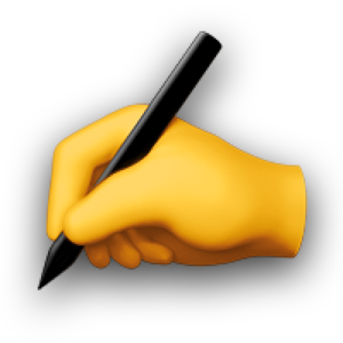 Hand writing emoji.